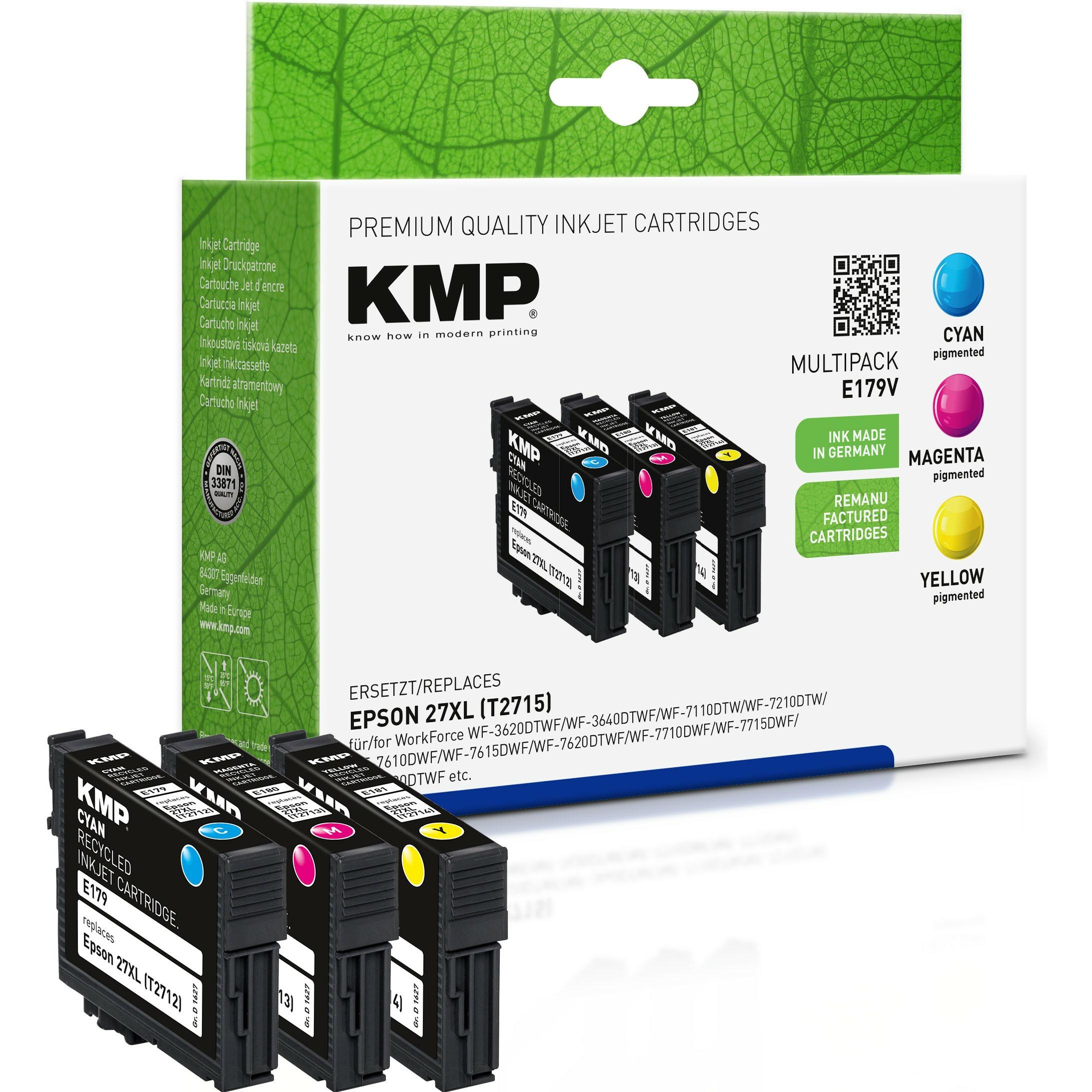 KMP, Druckerpatrone, E179V Multipack (M, C, Y)