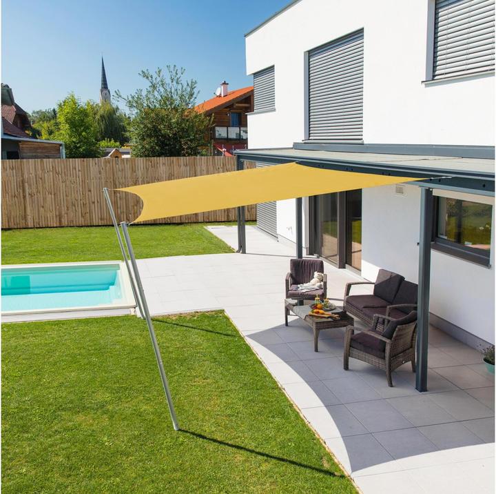Produktbild Windhager Sonnensegel Cannes, 5 x 5 m, Quadratisch, Gelb (5 x 5 m)