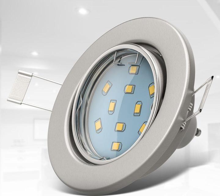 Immagine prodotto B.K.Licht Set di luci da incasso a LED, nichel opaco, 6xLED/GU10/2,9W (260 lm, GU10)