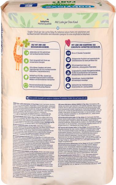 Immagine prodotto dm babylove nature Pants (Dimensione 5, Pacco trasportabile, 18 pz.)