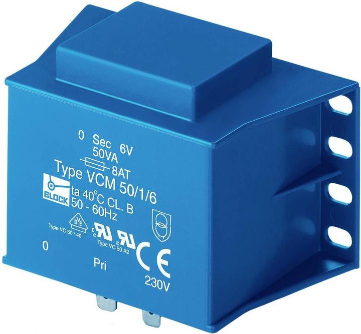 Block PCB mount transformer 50VA 1x24 o/p