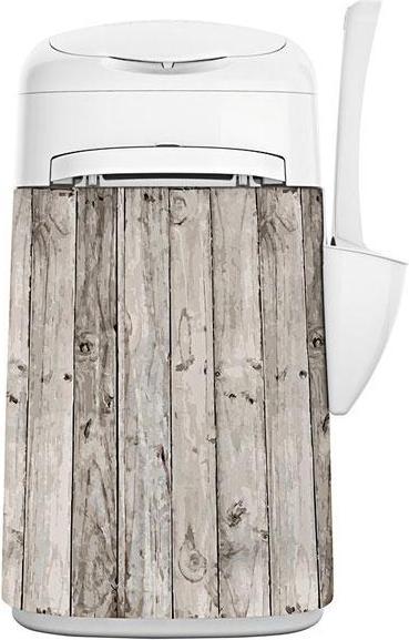 LitterLocker Corbeille à papier Couverture en tissu Bois
