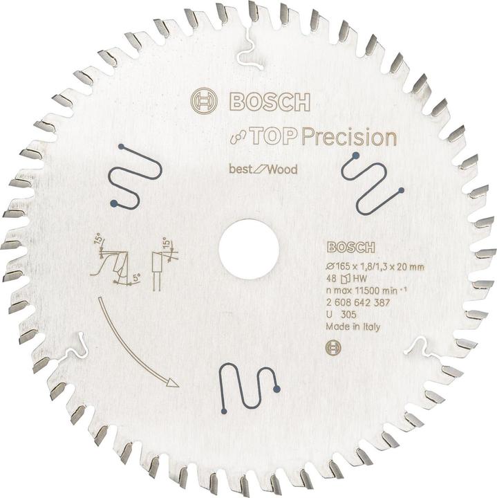 Produktbild Bosch Professional Zubehör Kreissägeblatt Top Precision Best for Multi Material 165 x 20 x 1,8 mm, 56