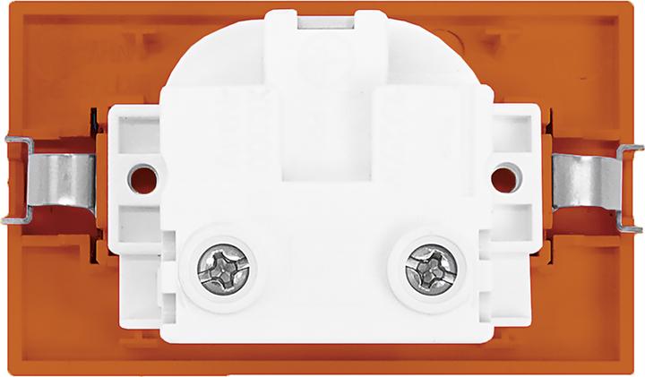Actual product image Steffen FLF socket outlet 1xT23 orange with screw contacts