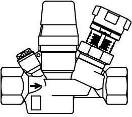 Actual product image Oventrop OV control valve Aquastrom T plus thermost PN 16 IG DN 15 Rp 1/2inchxRp 1/