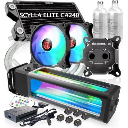 Raijintek Scylla Pro CA240 ARGB, CPU Wasserkühler, Schwarz