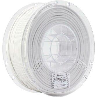 Actual product image Polymaker PF01011 PolyLite Filament ASA UV-resistant, weatherproof, heat-resistant (ASA, 2.85 mm, 1000 g, White)