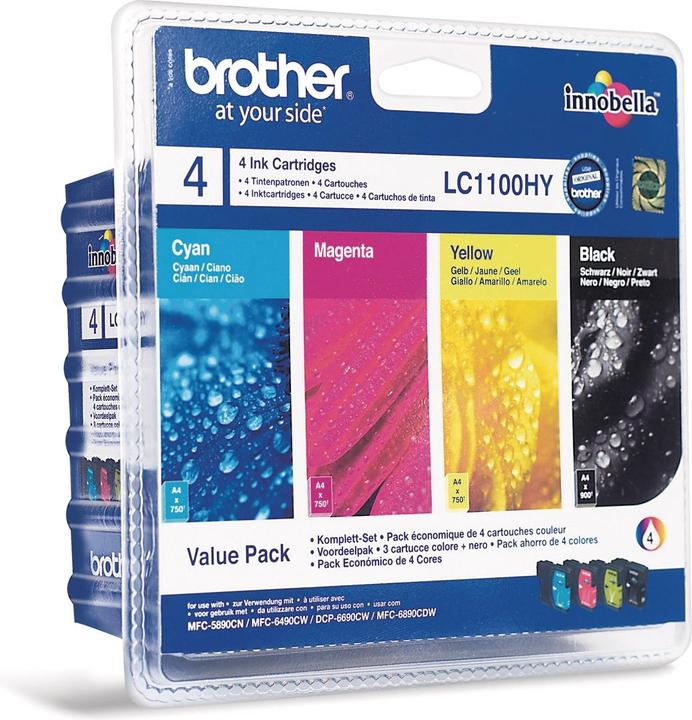 Produktbild Brother LC-1100HYVAL Value Pack (BK, C, M, Y)