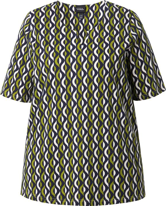 Produktbild Ulla Popken T-Shirt, grafischer Druck, Tunika-Ausschnitt, Halbarm (46, 48)