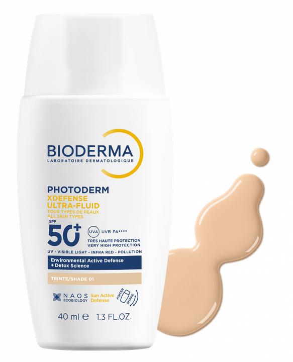 Image du produit Bioderma Photoderm Xdefense Ultra Fluid SPF 50+ 40ml Shade 01 - Very Light (Crème solaire visage, SPF 50+, 40 ml)