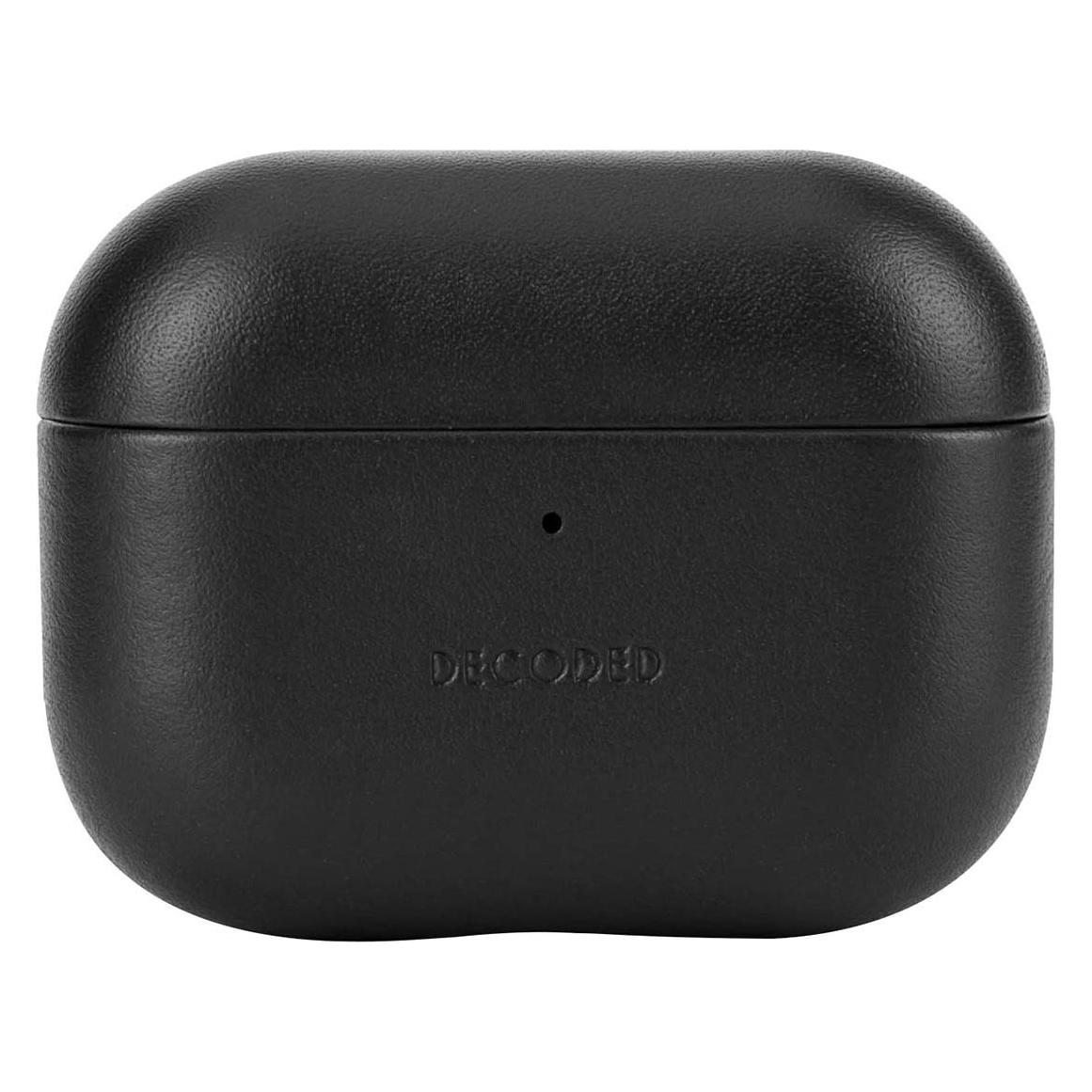 Decoded Leather Case Airpods Pro 3 (Ladecase Hülle), Kopfhörertasche + Schutzhülle, Schwarz