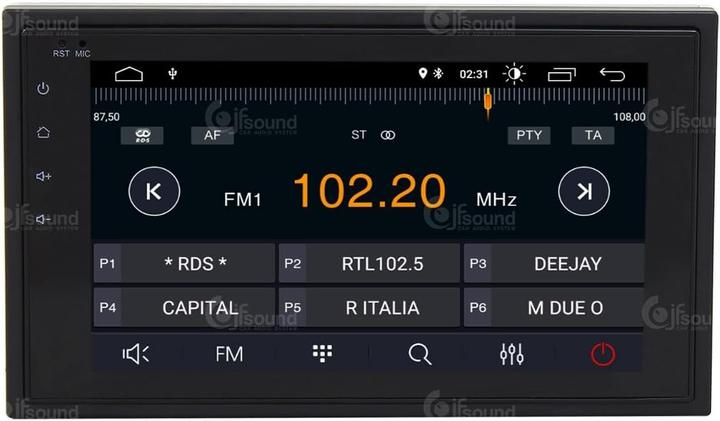 Produktbild JFSound Slim 2-DIN Autoradio mit Android, GPS, Bluetooth, WiFi, USB, DAB+, Carplay und Android Auto