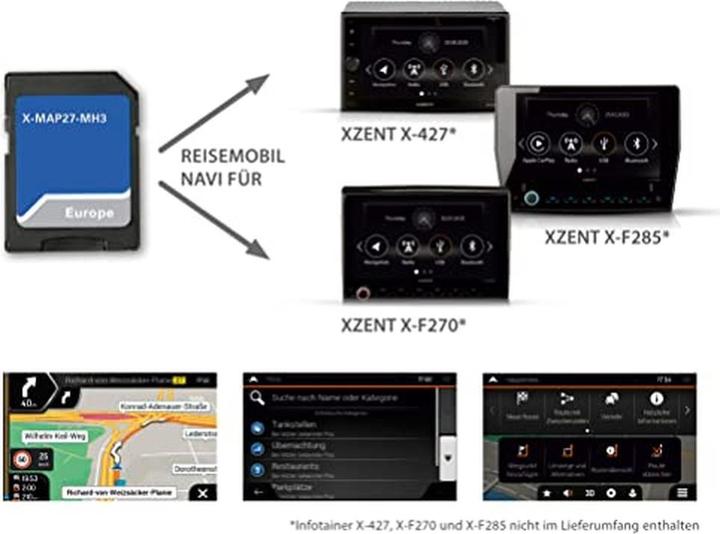 Actual product image Xzent Micro SD card with camper navigation for Europe, camping POI package, 3-year free map updates