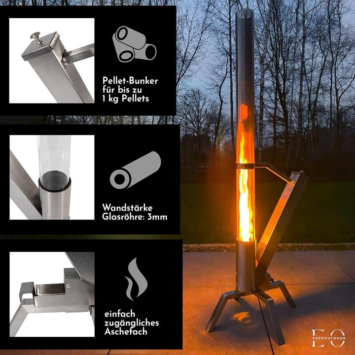 Immagine prodotto Eden Outdoor Glas-Feuerrohr