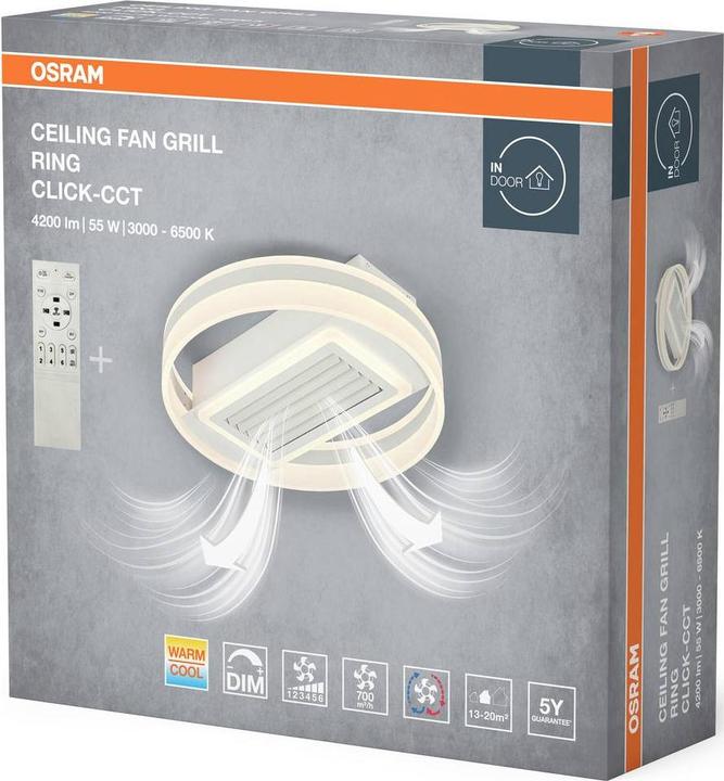 Produktbild Osram LED Deckenleuchte Ceiling fan grill Ring 55W CCT White Dimmbar Tunable White 4099854445552