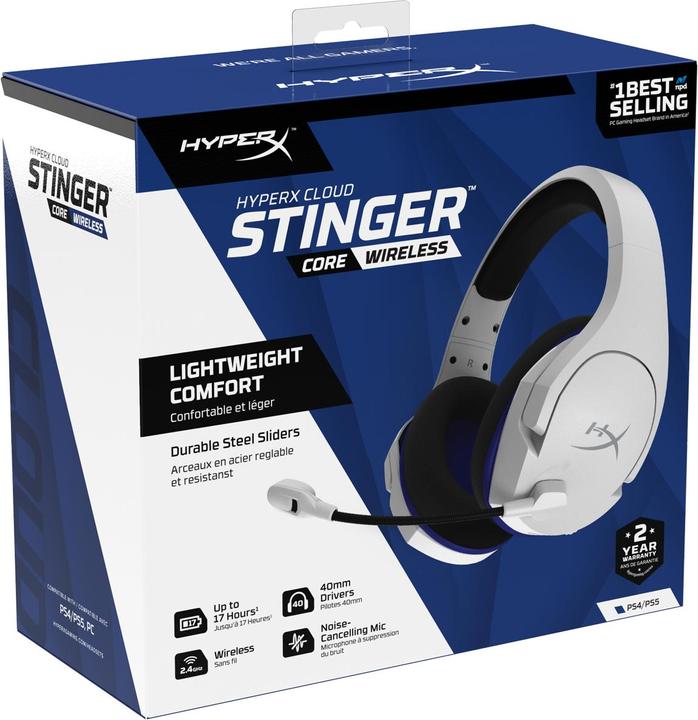 Produktbild HyperX Technology Cloud Stinger Core Kopfhörer Kopfband Weiss (Kabellos)