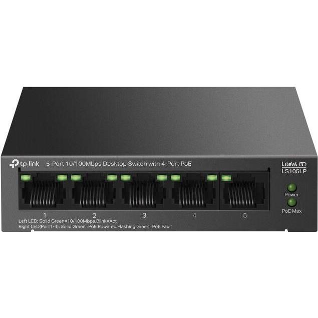 Thumbnail - TP-Link LS105LP (5 Ports), Netzwerk Switch, Schwarz