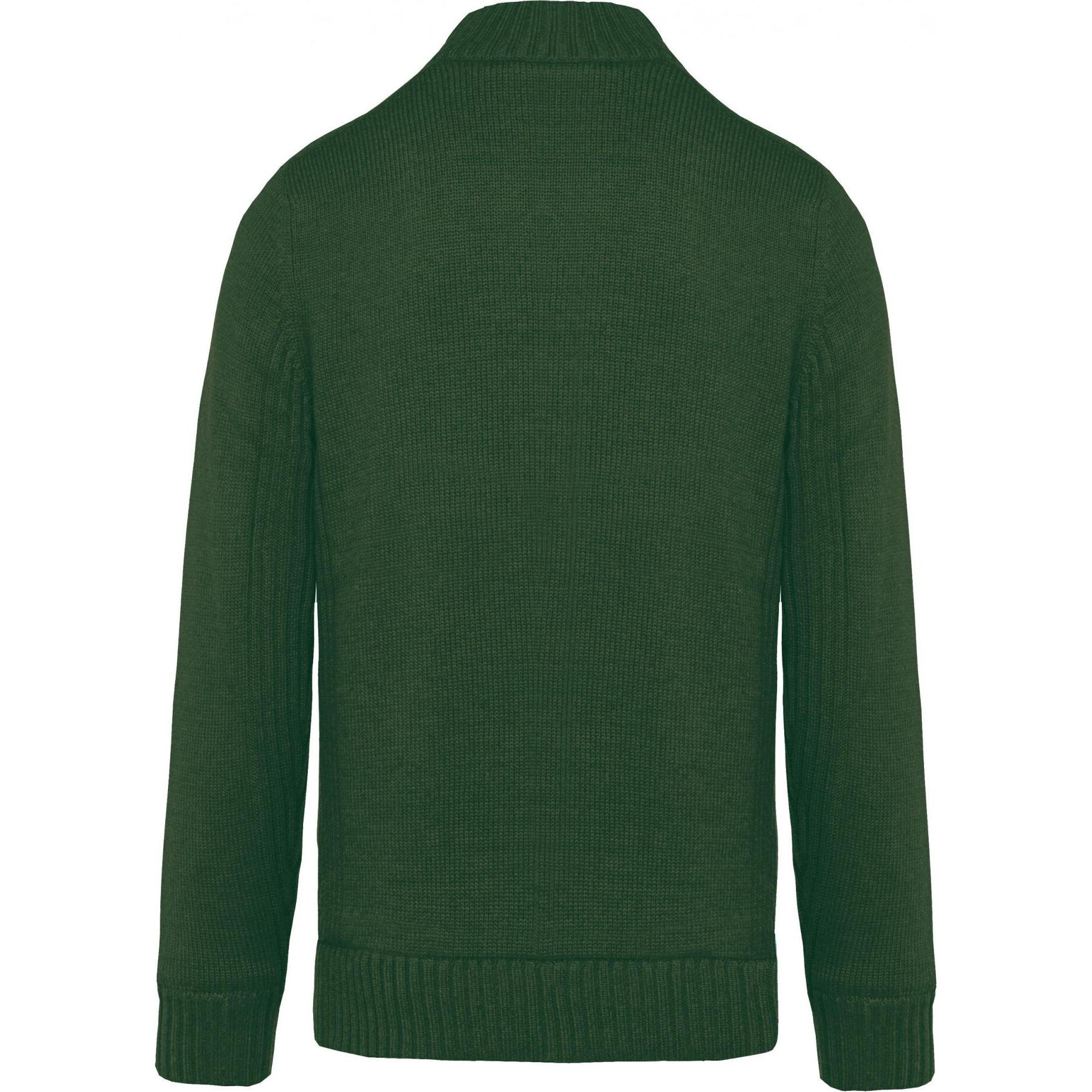 Thumbnail - Kariban, Herren, Pullover, Fleece-gefütterte Strickjacke, Grün, (L)