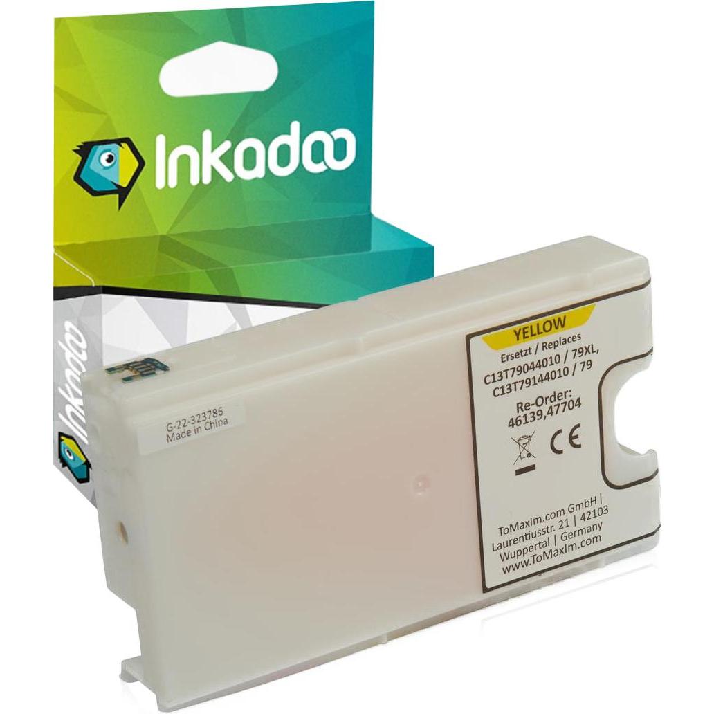 Inkadoo, Druckerpatrone, Druckerpatronen kompatibel zu Epson C13T79044010 / 79XL Tintenpatrone, gelb Gelb (Y)