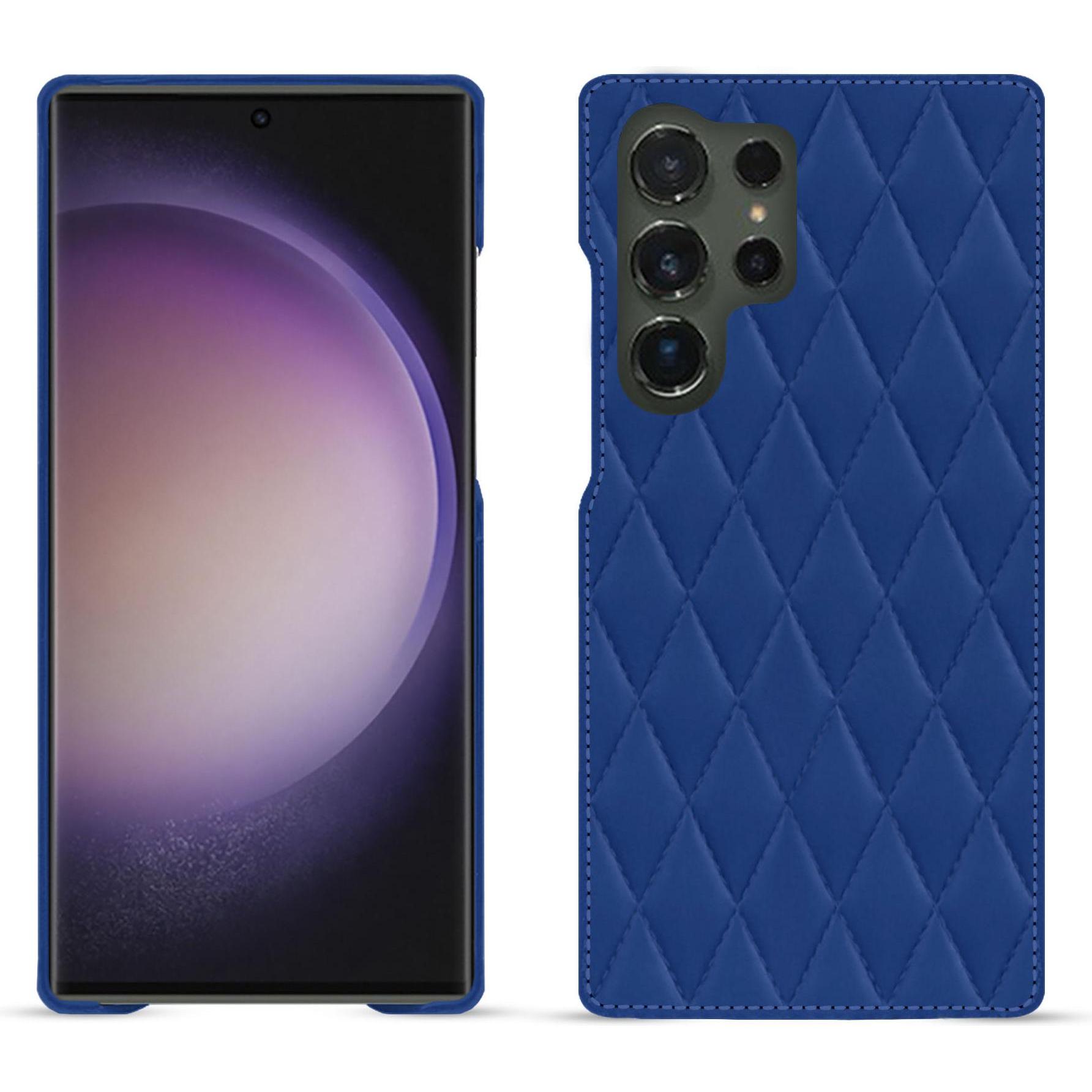 Noreve Lederschutzhülle (Samsung Galaxy S24 Ultra), Smartphone Hülle, Blau