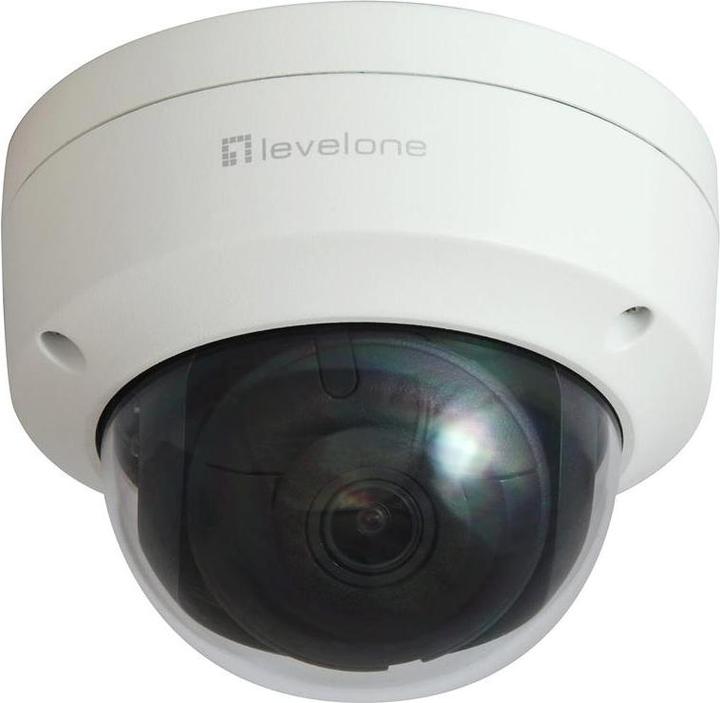 Actual product image LevelOne IPCam FCS-3096 Dome Out 8MP H.265 IR 9W PoE (3840 x 2160 pixels)