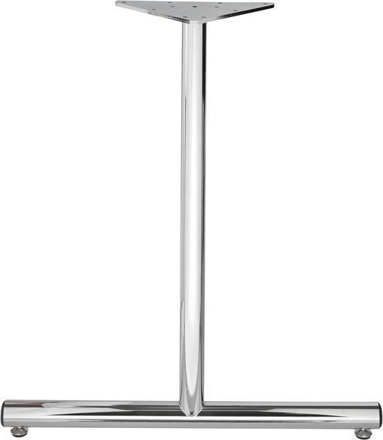 Table base T-shape chrome-plated polished H 695mm base width 600mm