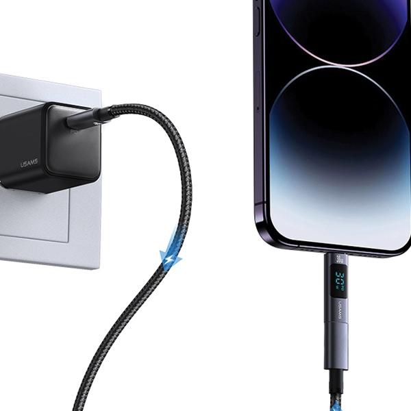 Produktbild Usams Adapter AU18 USB-C - Lightning Digital Display 30W stalowy/aluminium SJ681LN01 (US-SJ681) (USB 3.2 Gen 1, 30 W)