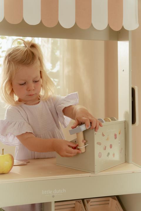 Produktbild Little Dutch Spielkasse aus Holz mit Scanner und Kartenlesegerät