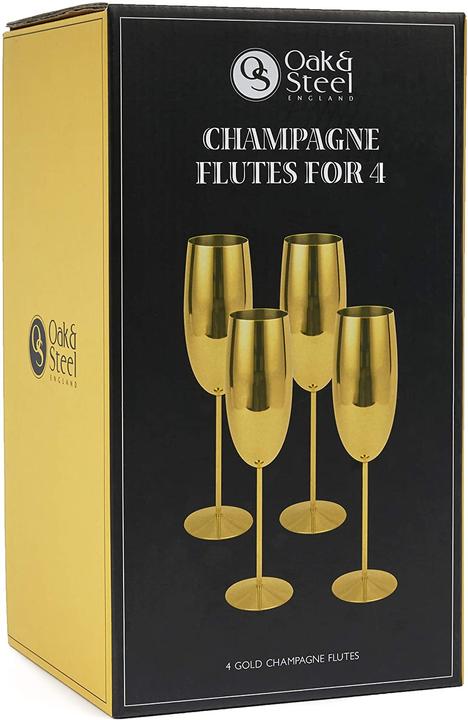 Produktbild Oak & Steel Sektgläser (28.50 cl, 4 Gläser, Sektgläser)