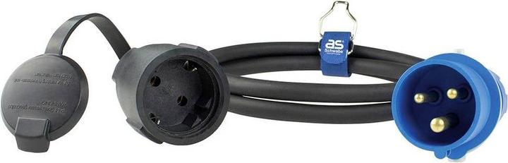 Actual product image As - Schwabe Camping CEE adapter cable with voltage indicator (1.50 m, CEE 7/3)