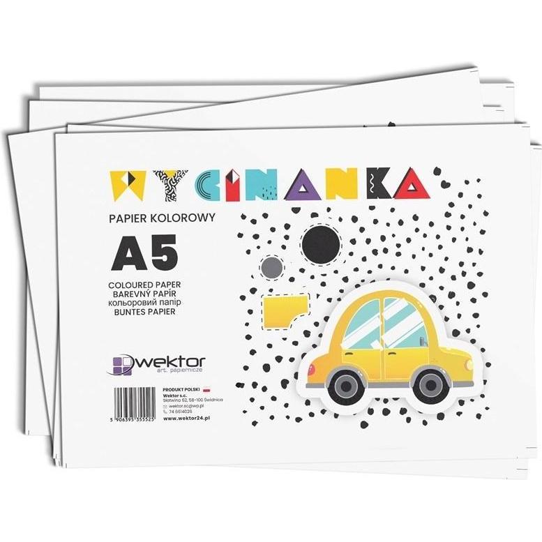 Wektor, Quaderni + Bloc notes, Heft mit farbigen Papierausschnitten A5/8K (20 Stück) (A5, 8K)