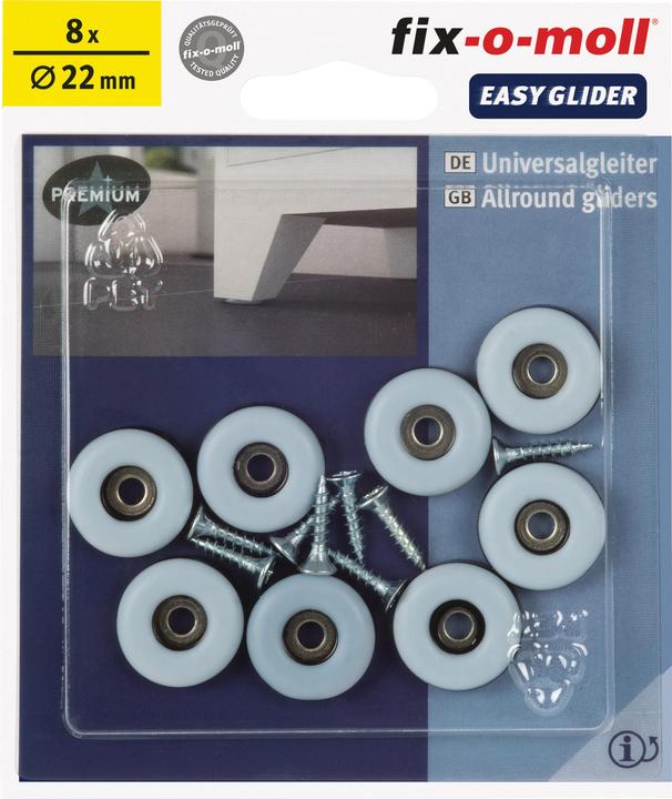 Actual product image Fix-o-moll universal glider (Universal glider, 8 pcs.)