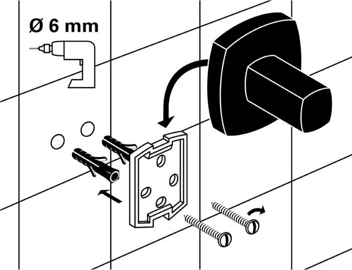 Actual product image Diaqua Paper holder with lid black mat