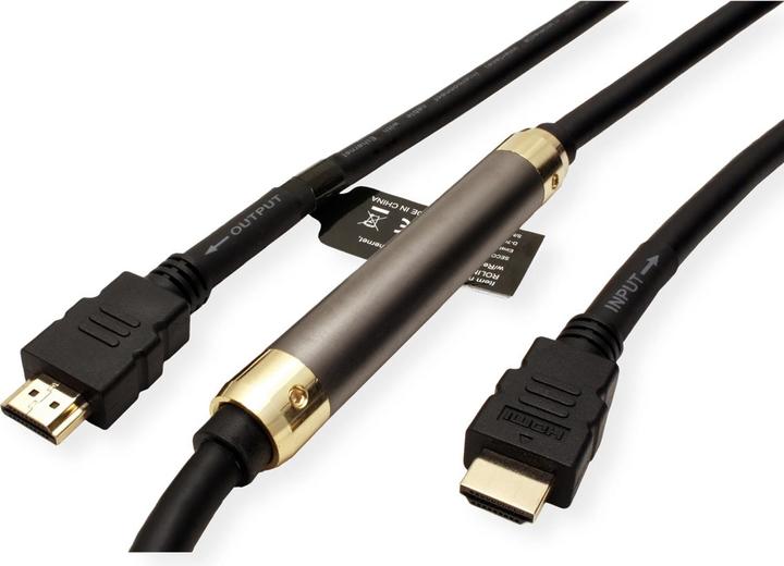 Actual product image Roline HDMI High Speed with Ethernet cable, with repeater, 25 m (25 m)