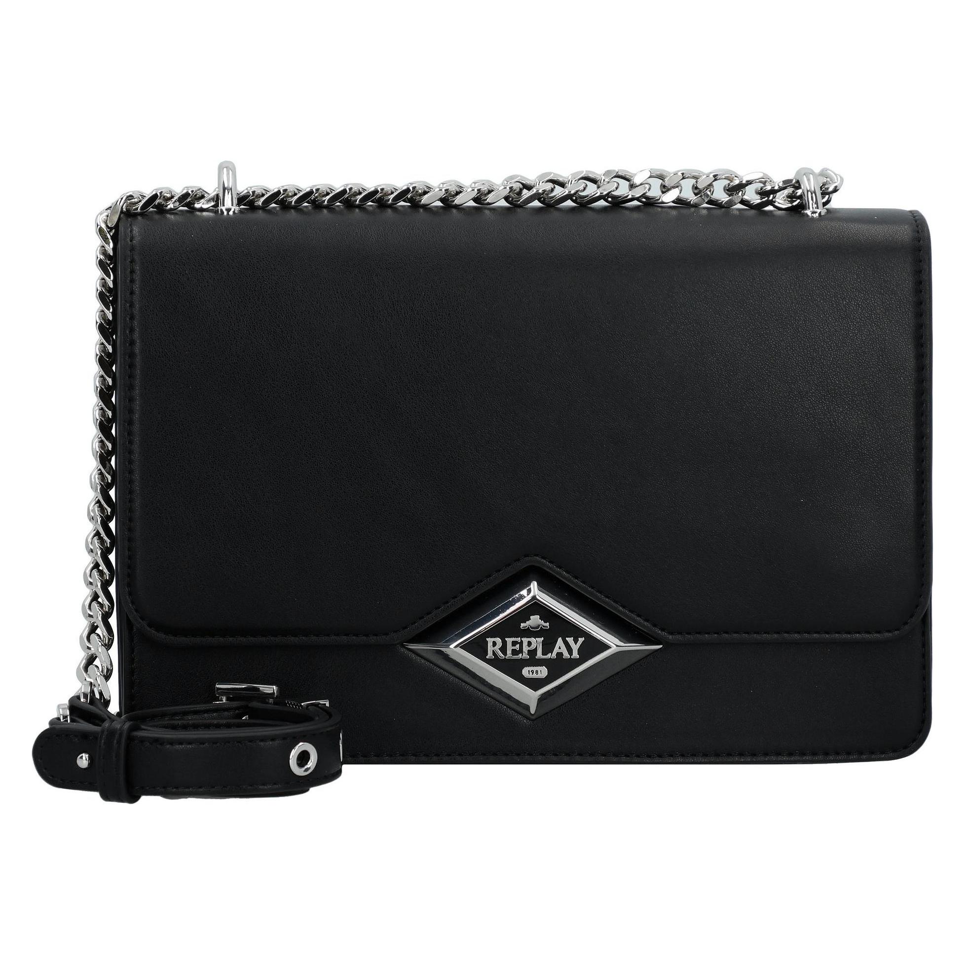 Replay, Handtasche, Schultertasche 24.5 Cm, Schwarz