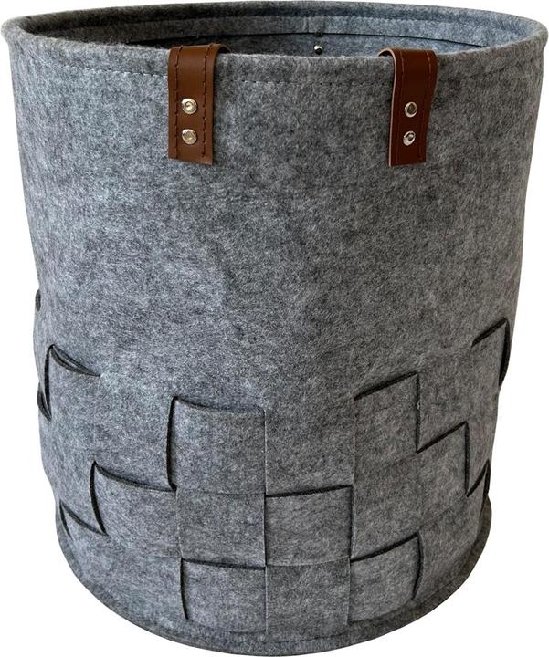 Image du produit HTI-Living Panier à linge 55 litres Briena feutre gris clair (55 l)