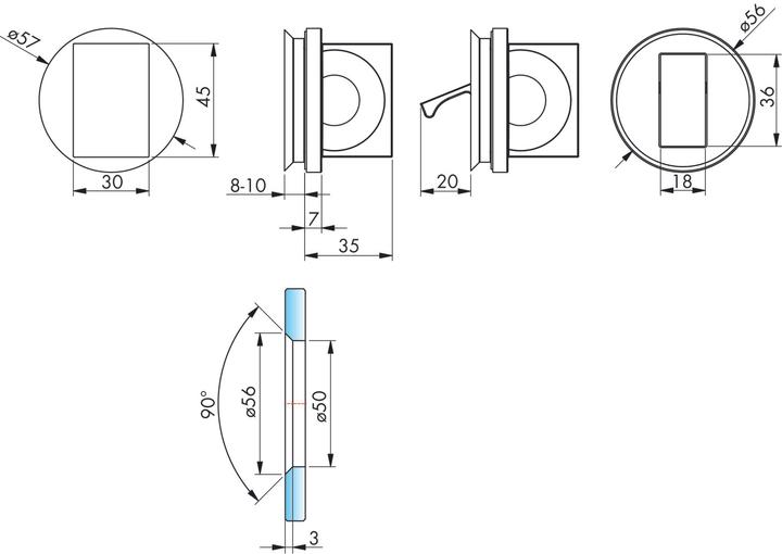 Actual product image Pauli+Sohn Glass door handles