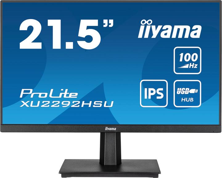 Produktbild iiyama XU2292HSU-B6 54,61cm 21,5Zoll ETE IPS FHD 100Hz 250cd/m2 0.4ms HDMI DP USB-HUB 4x3.2 Speakers (1920 x 1080 Pixel, 21.50")