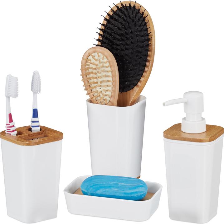 Actual product image Relaxdays Bathroom Accessory Set