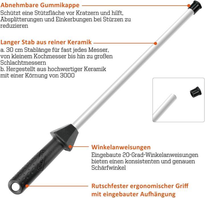 Produktbild Sharpeak Keramik-Wetzstahl mit Winkelführung