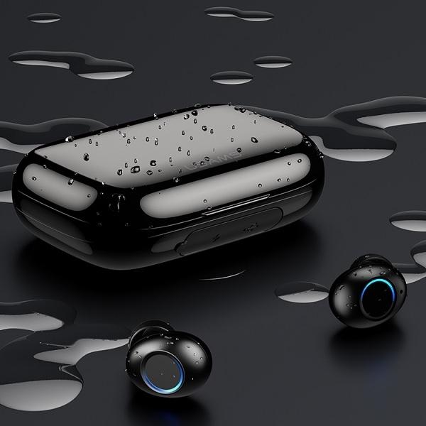 Actual product image Usams Słuchawki Bluetooth 5.0 TWS YJ series bezprzewodowe czarny/black BHUYJ01 (4.50 h, Wireless)