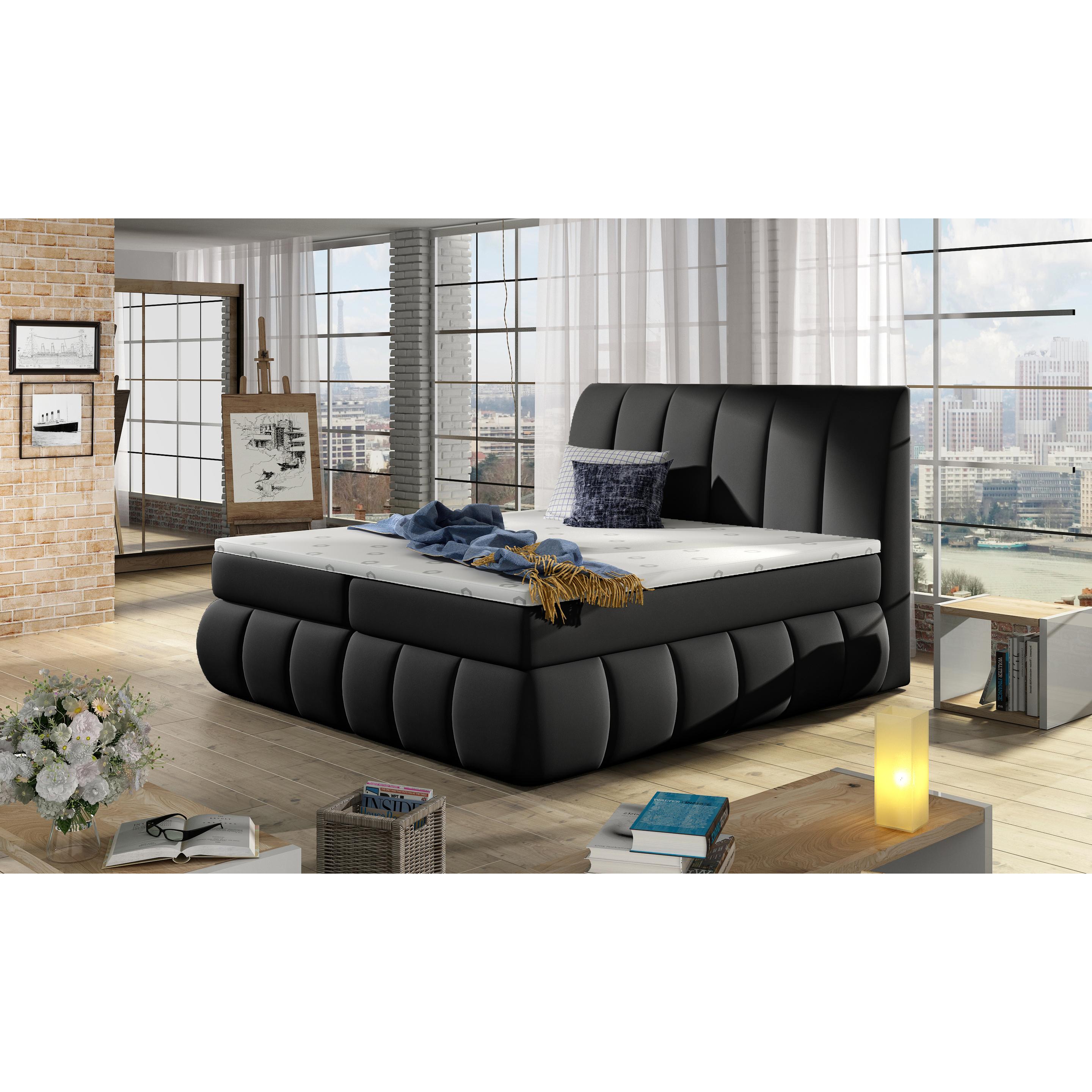 ELTAP, Boxspringbett, Vincenzo mit Stauraum (140 x 200 cm)