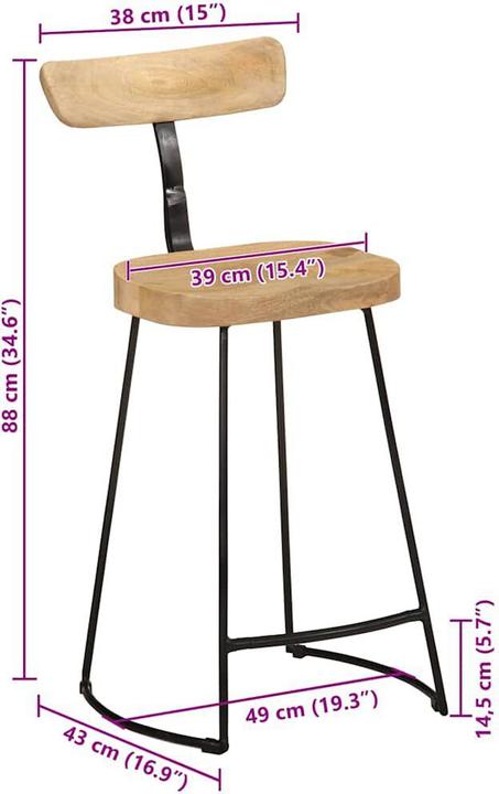 Produktbild vidaXL Barhocker