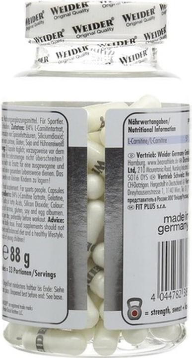 Actual product image Weider BodyShaper L-Carnitine Caps (100 Caps) (100 Piece, Capsules)