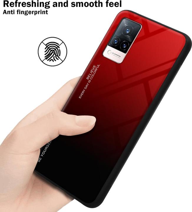 Actual product image Cadorabo TPU 2 colors glass envelope (Vivo V21)