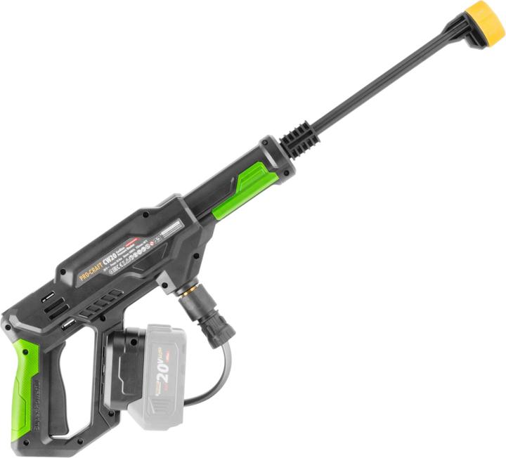 Produktbild Procraft CW20bb Akku Hochdruckreiniger 20 V 30 bar 180 l/h Brushless + 2x Akku 2,0 Ah + Ladegerät + (Akkubetrieb)