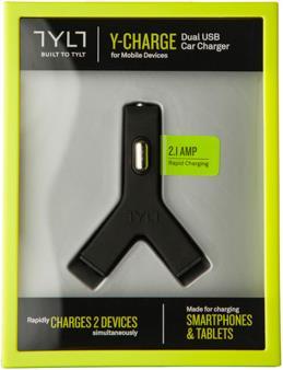 Actual product image Tylt Y-Charge Dual USB Car Charger