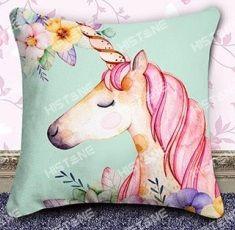 Actual product image Mona Lisa Touch Diamond Painting Set Unicorn cushion 40 x 40 cm