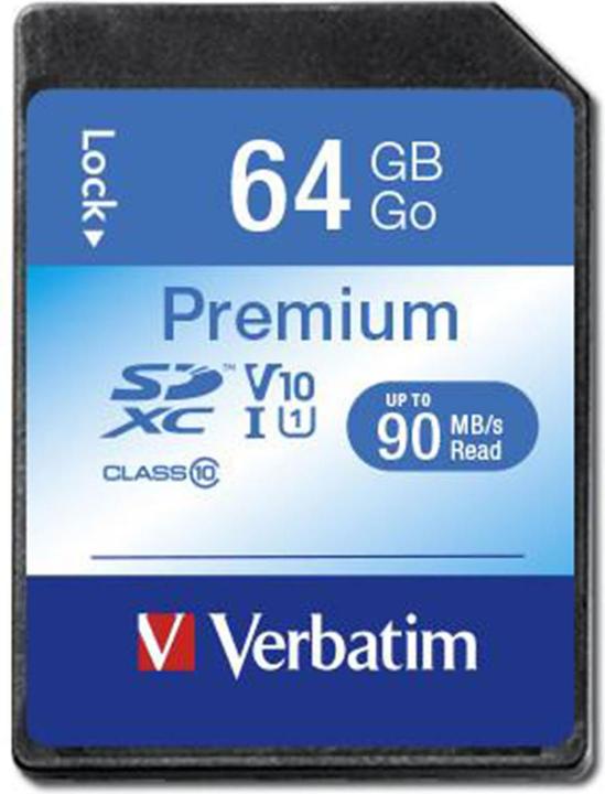 Verbatim Scheda SDXC Classe 10 Premium (64 GB, SDXC, U1, UHS-I)