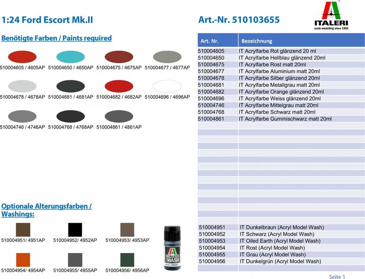 Produktbild 1:24 Ford Escort Mk.II